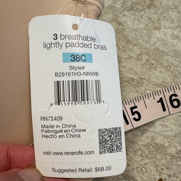 Seamless Breathable Lightly Padded Nude Bra- 38C - Picture 2 of 8